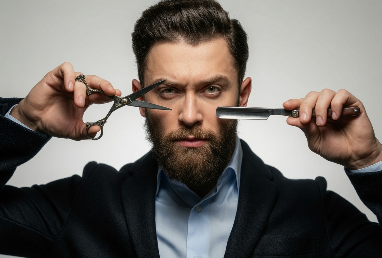 Barber cutting a client's hair — Barbering NVQ Diploma L3