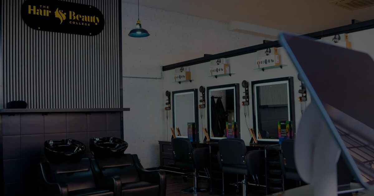 Inside the training salon at The Hair and Beauty College, Bridge Street, Warrington